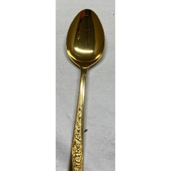 Gold Electroplate J H Carlyle Golden Bouquet 4 Piece Setting For 1 - Picture 3 of 9